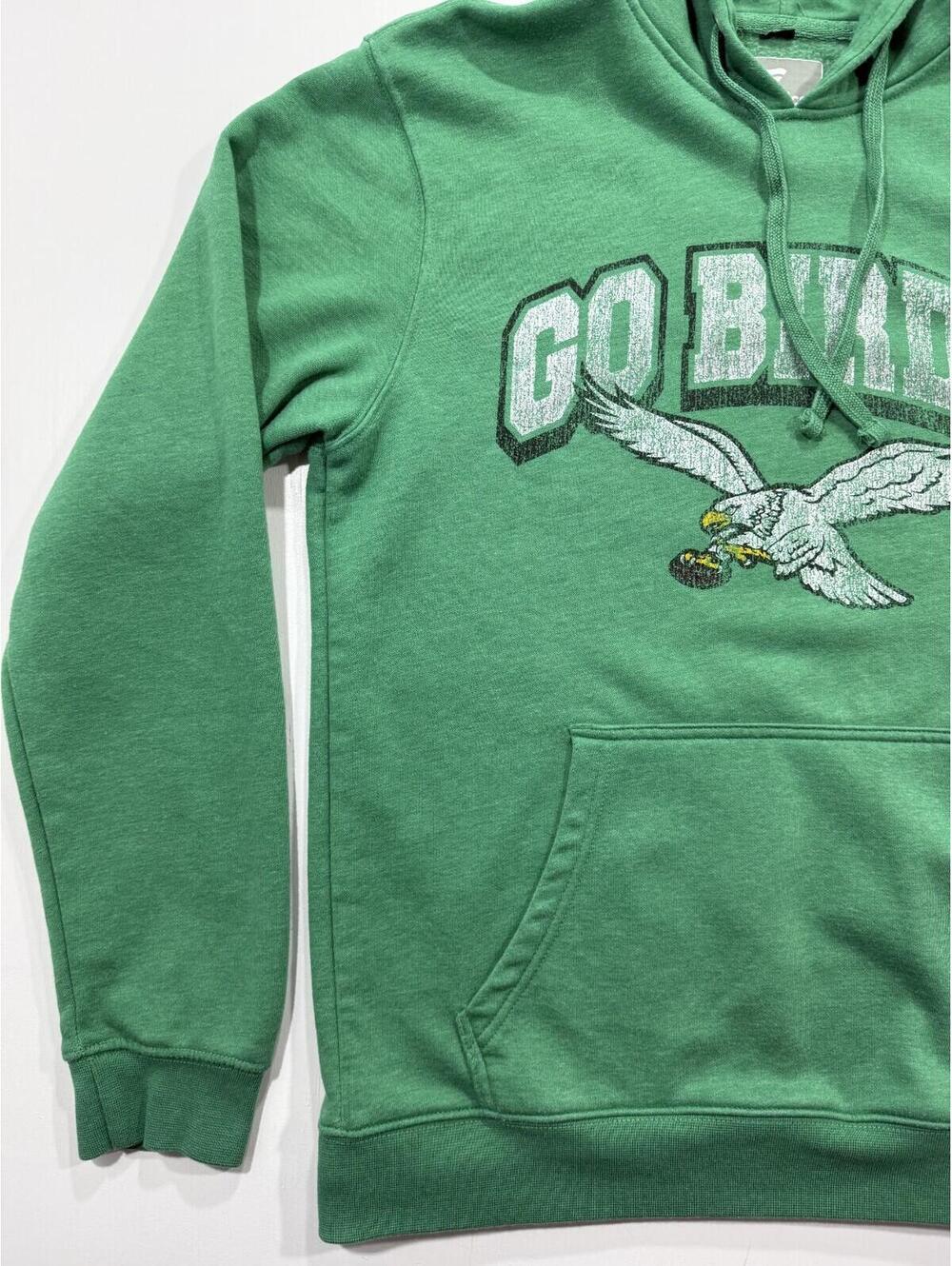 Philadelphia Eagles Go Birds Hoodie Mens M Green Fanatics Pullover - Picture 3 of 8
